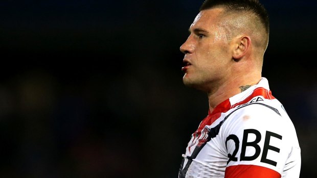 Let go: Shaun Kenny-Dowall of the Roosters.