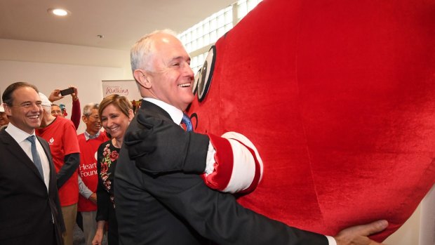 Malcolm Turnbull pictured at St Vincent's Hospital in Sydney. 