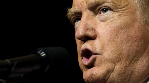 A spouter of conspiracy theory and innuendo: Republican presidential candidate Donald Trump.