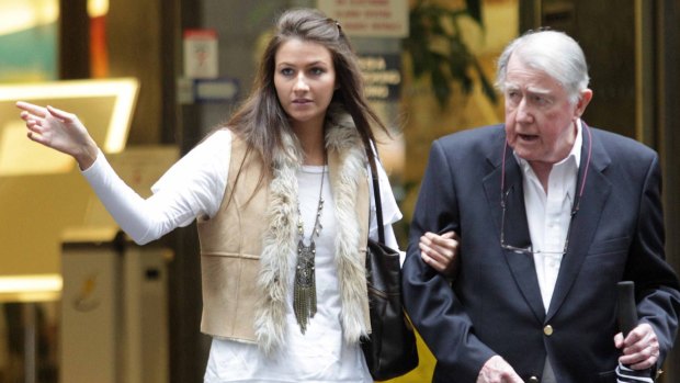 Harriet Wran and her father Neville Wran in 2011.