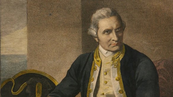  A 1779 engraving of Captain James Cook, who had sailed to the uncharted east of Australia coast nine years earlier.