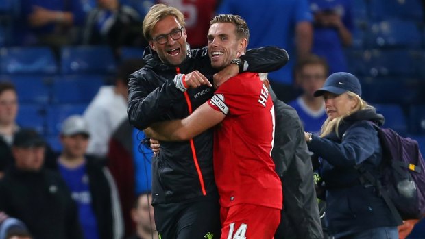 Played like hell: Liverpool coach Juergen Klopp was thrilled with his side's away win over Chelsea.