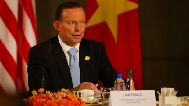 Tony Abbott meets with leaders of the Trans-Pacific Partnership Agreement in Beijing. 