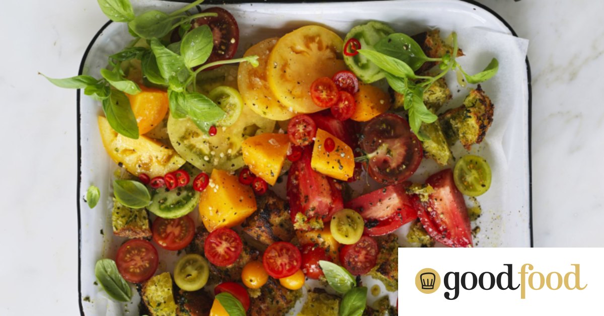 Adam Liaw's heirloom tomato and bread salad
