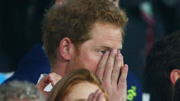 Supporting England at the rugby. Why wouldn't Prince Harry back the country where he was born?