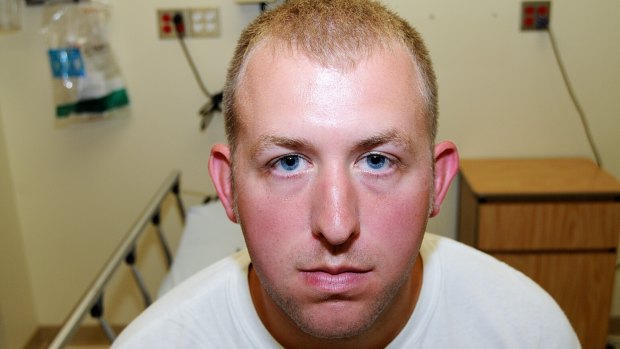 Darren Wilson during his medical examination after he shot Michael Brown.