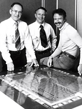 The founders of Intel in the late 1970s: Gordon Moore, Robert Noyce and Andy Grove, right.