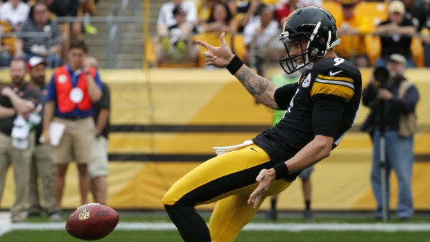 In with a shout: Pittsburgh punter Brad Wing is battling with fellow Australian Jordan Berry for a spot on the Steelers' roster.