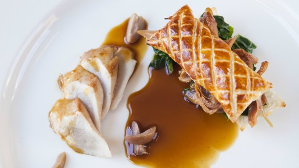 Luxe sauce: the jus gras with chicken.