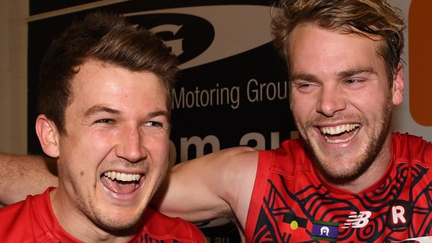 Not separated for long: Jack Trengove will join Jack Watts at Port Adelaide in 2018