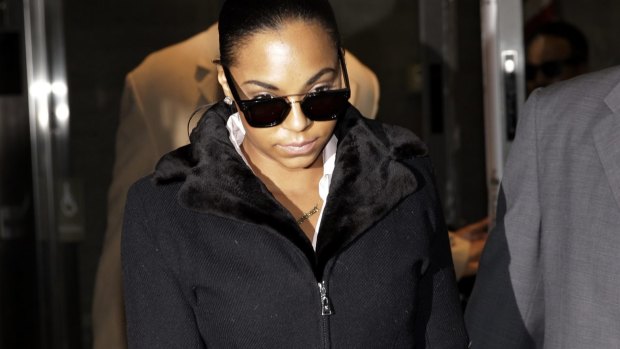 Ashanti leaving the court room on Tuesday. 