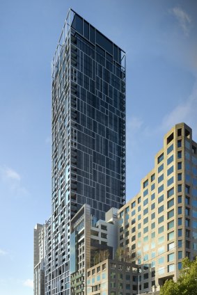 An artist's impressions of the 43-storey Cbus development at 35 Spring Street.