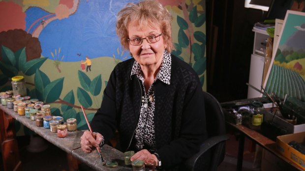 Anne Marie Graham with her work in progress at her Melbourne studio.