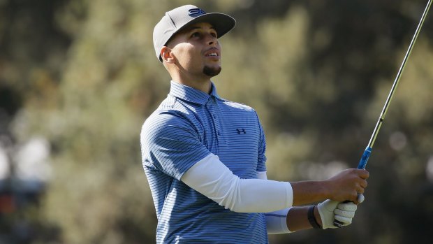 Stephen Curry on the golf course.