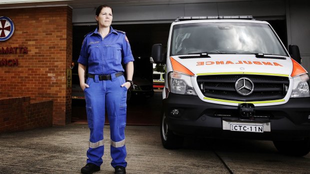 Horrifying statistics: Paramedic Janine Kiely is one of hundreds of paramedics assaulted across Sydney in the past twelve months.