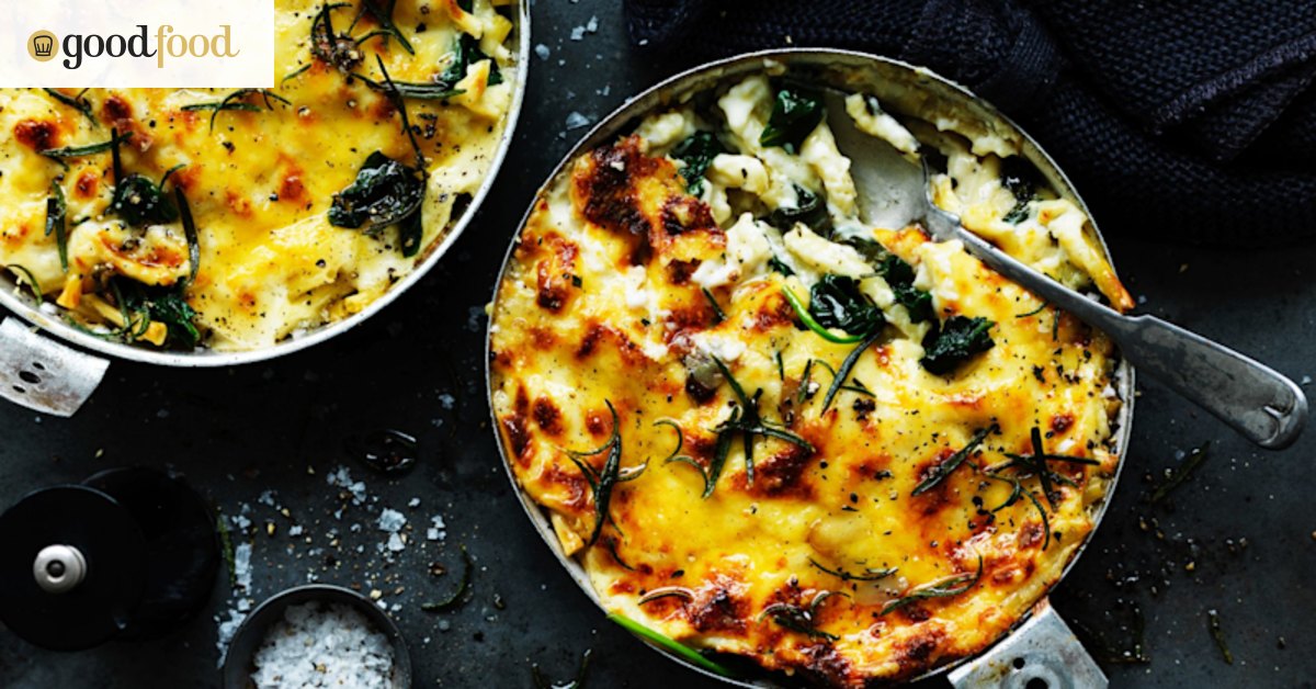 Dan Lepard's spinach rosemary macaroni cheese recipe