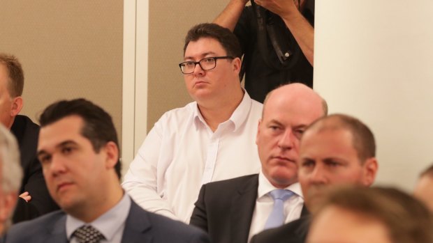 George Christensen during a meeting of the Coalition parties at Parliament House on Tuesday.