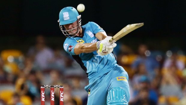 Big hitter: Chris Lynn helped guide Brisbane to only their second BBL win of the season.