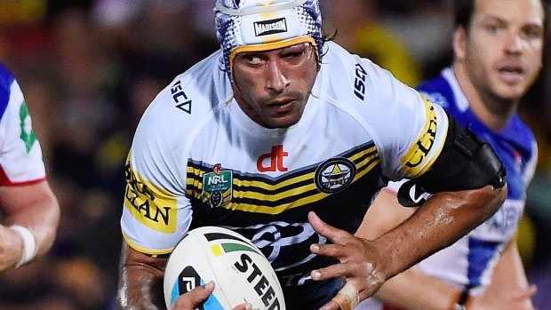 Target for defenders: North Queensland halfback Johnathan Thurston was on the receiving end of some questionable treatment against Newcastle in Townsville last weekend.