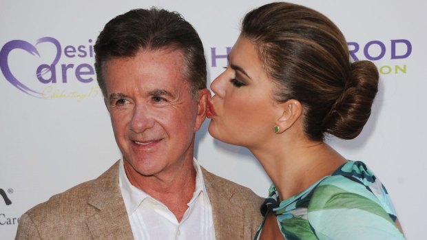 Alan Thicke, left, and his wife Tanya Callau in 2013.