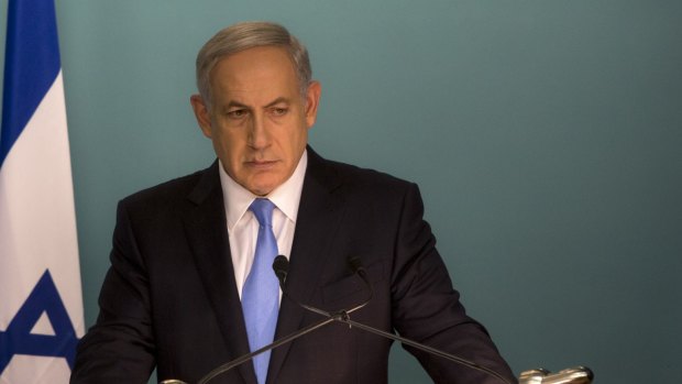 Not amused: Israeli Prime Minister Benjamin Netanyahu.