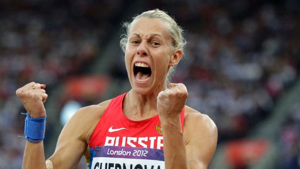 Banned: Russian heptathlete Tatyana Chernova was banned last year for two years for doping and stripped of two years' results.