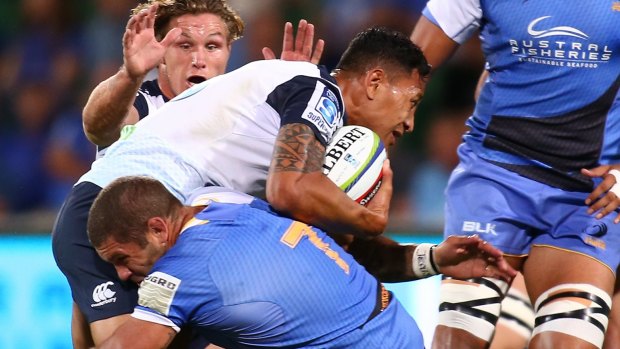 Making his mark: Israel Folau's move to outside centre has reaped rewards.