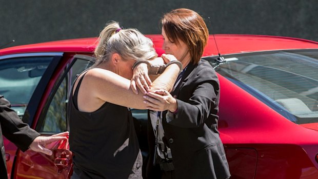 Tiahleigh's foster mother Julene Thorburn as she was taken into custody.