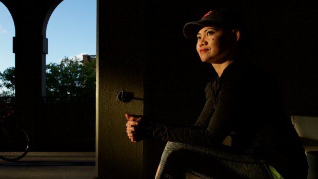 Michelle Baltazar trains for <i>The Sydney Morning Herald</i> half marathon, motivated by a desire to help typhoon victims in the Phillipines.
