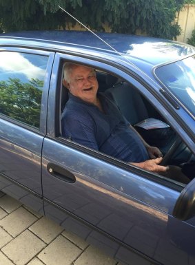 Graham received his new car after losing his old one in the Yarloop fires.