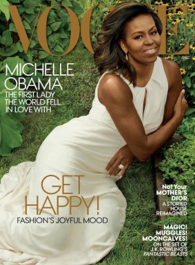 Michelle Obama on the cover of the December issue of Vogue.
