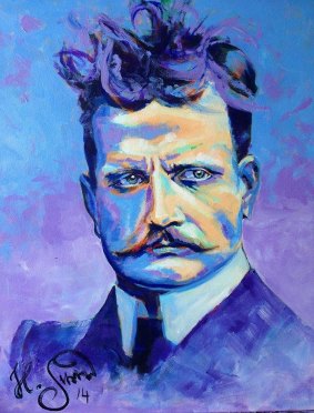 Jean Sibelius portrait, by Finnish artist Heikki Sivonen.