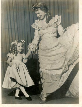 Sue Broadway, aged 4, sings with her mother, Shirley Broadway, on TV variety show Sunnyside Up in 1959. 