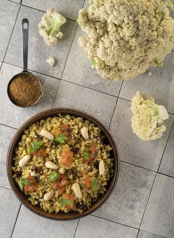 Cauliflower biryani.