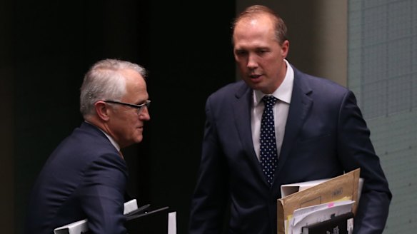 Immigration Minister Peter Dutton and Prime Minister Malcolm Turnbull.
