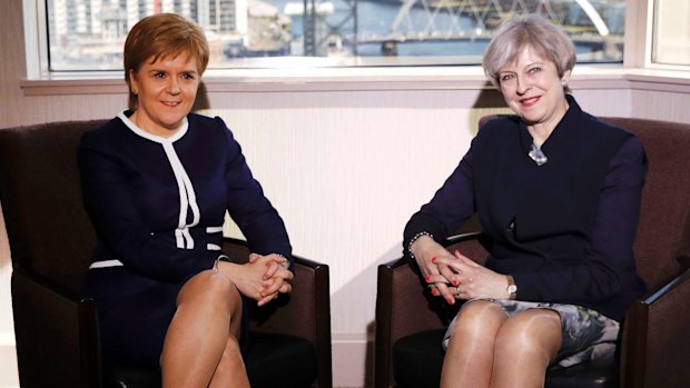 Scotland's First Minister Nicola Sturgeon and Britain's Prime Minister Theresa May met in Glasgow on Monday. The discussions were described as cordial, though there was no handshake for the cameras and no press conference.