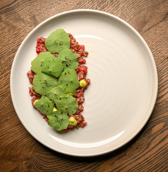 Beef tartare.