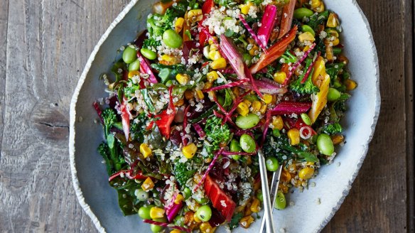 Eat the rainbow with this colourful quinoa salad.