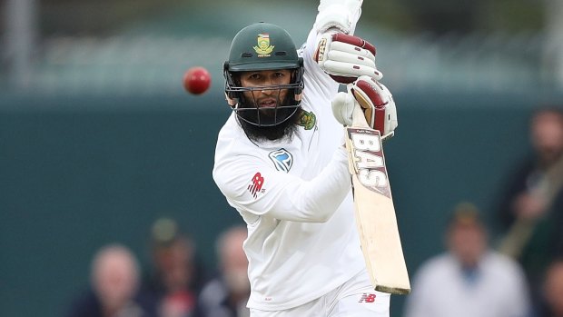 Struggling: South African batsman Hashim Amla has been dismissed cheaply in all bar one of his four innings so far in the series against Australia.