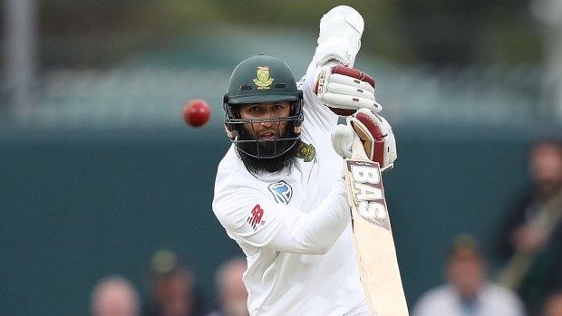 Struggling: South African batsman Hashim Amla has been dismissed cheaply in all bar one of his four innings so far in the series against Australia.