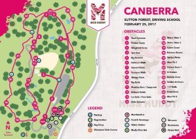 The course for Miss Muddy 2017 in Canberra.