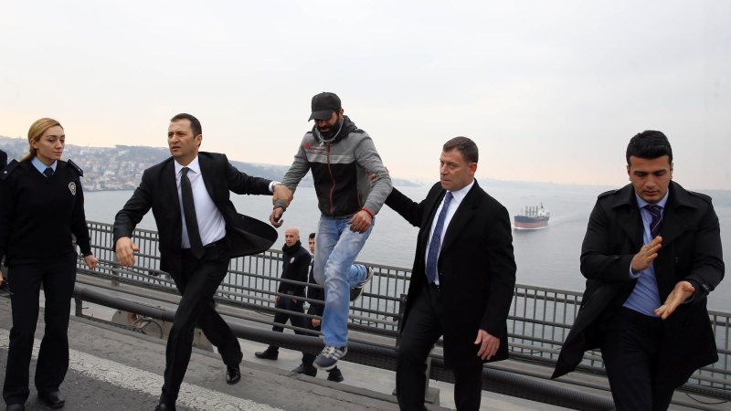 Turkish President Tayyip Erdogan Talks Man Out Of Jumping Off Bridge