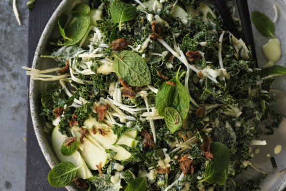 Celeriac, apple and kale slaw.