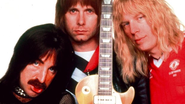 Harry Shearer, left, Christopher Guest and Michael McKean portray members of the spoof British band Spinal Tap. 