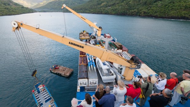 Since being on a freighter is a big part of the Aranui attraction, you certainly spend some time watching the cargo activity.