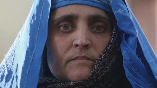 Sharbat Gulla, 44, in Afghanistan on Wednesday.