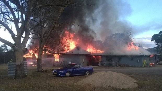 Flames destroyed the function centre at Gold Creek Station in Hall on Easter Sunday morning.