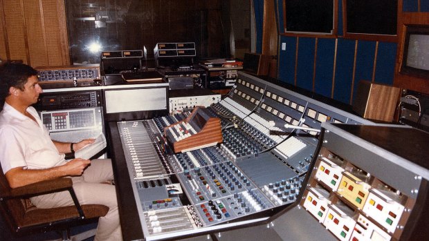 Noel Cantrill at work at a sound console.