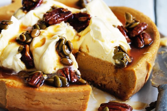 Adam Liaw's slow-cooker winner: Pumpkin pie cheesecake.