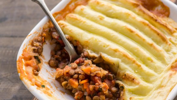 Frank Camorra's lentil shepherd's pie. 